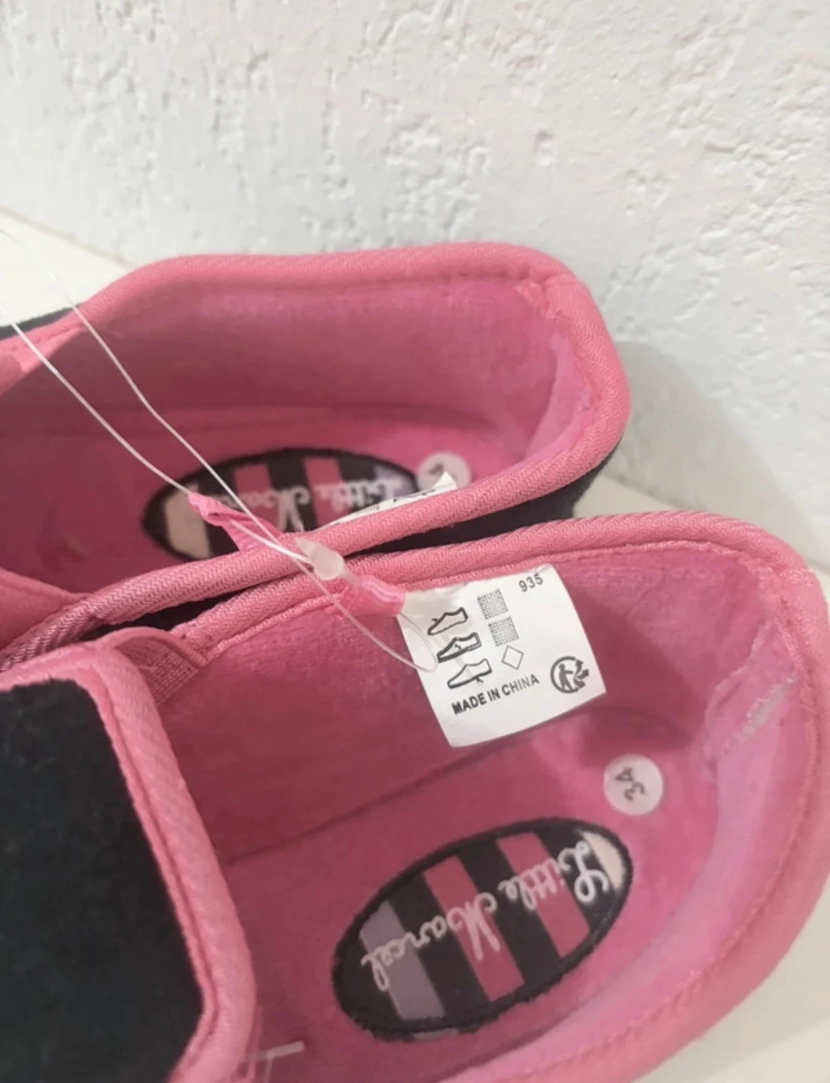 Zapatos Little Marcel Negros y Rosas - Corazón Rayado – photo 4